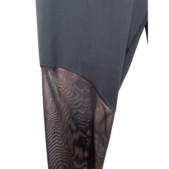 90 Degree by Reflex Yoga Pants Tights Crop S Black,  See-Through From Mid Thigh - Picture 14 of 17